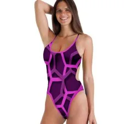 R-EVENGE Bañador De Una Pieza De Natación Revolution Exagon Violet