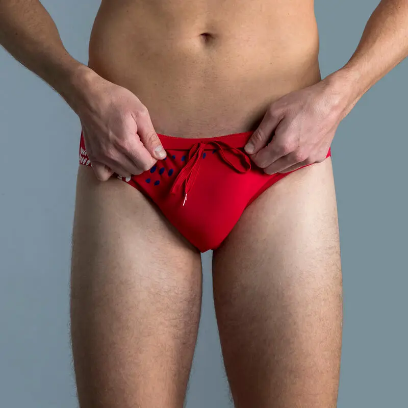 Bañador Hombre Natación Arena Slip Rojo Brief - Imagen 3