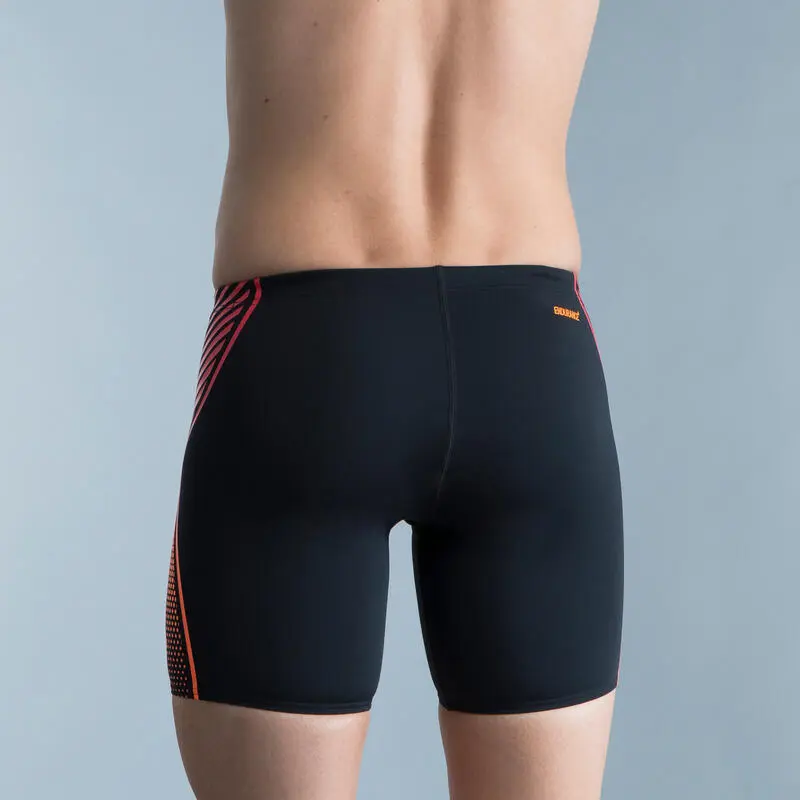 Bañador Hombre Natación Speedo Bóxer Negro Naranja - Imagen 2