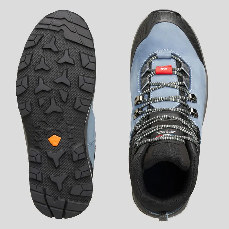 Botas De Montaña Y Trekking Impermeables De Piel Mujer Forclaz Trek 100 - Imagen 2