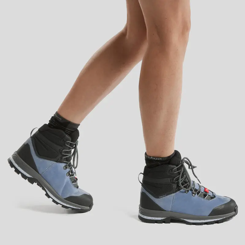 Botas De Montaña Y Trekking Impermeables De Piel Mujer Forclaz Trek 100 - Imagen 5