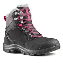 Botas De Nieve Y Apreski Impermeables Mujer Quechua SH520 X-Warm Negro