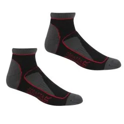 Regatta Calcetines Al Tobillo Samaris Trail Colores Sólidos Para Mujer Packs De 2 Negro,