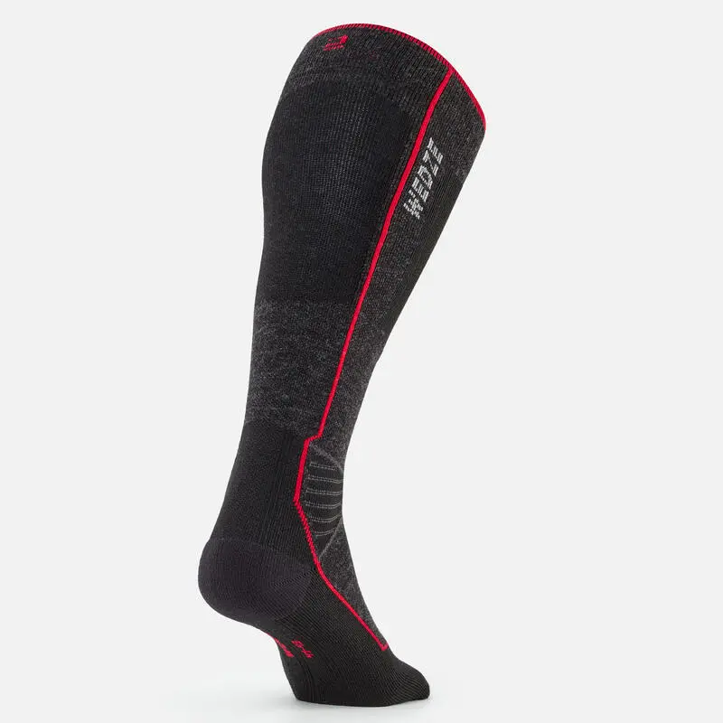 WEDZE CALCETINES ESQUÍ Y SNOWBOARD LANA ADULTO - 900 WOOL - NEGRO - Imagen 3