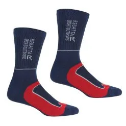 Regatta Calcetines Samaris 2 Season Para Hombre Pack De 2 Marino, Rojo Oscuro