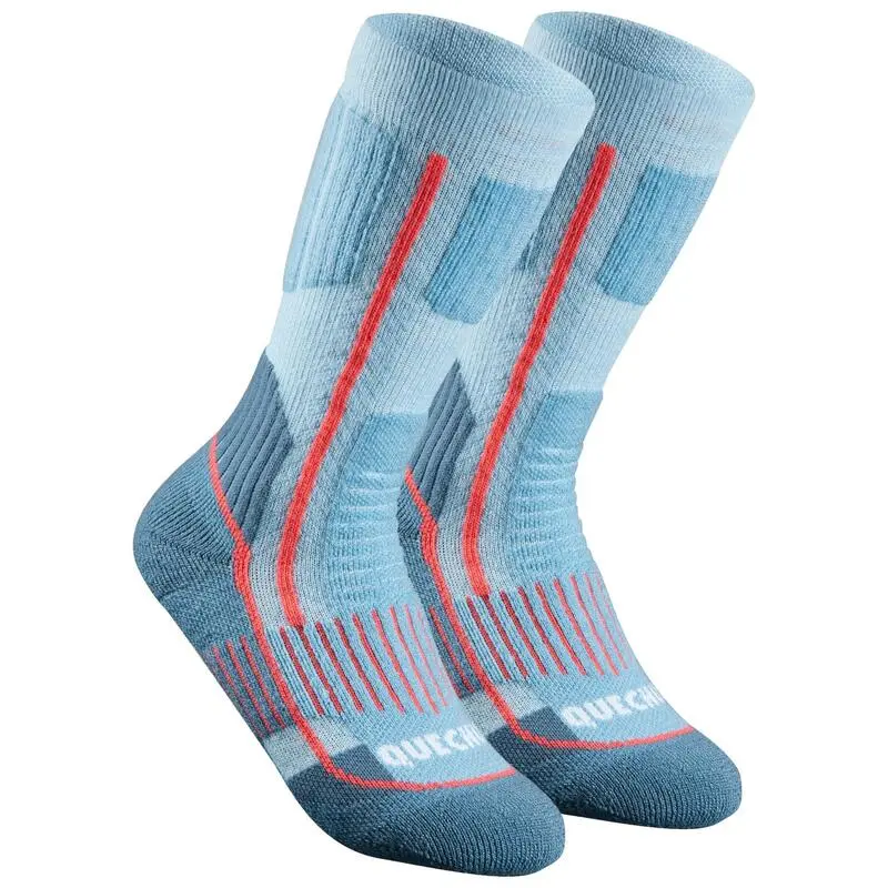 Calcetines Térmicos De Montaña Y Nieve Lana Merino 2 Pares Niños Quechua SH520 - Imagen 2