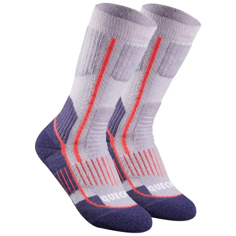 Calcetines Térmicos De Montaña Y Nieve Lana Merino 2 Pares Niños Quechua SH520 - Imagen 3