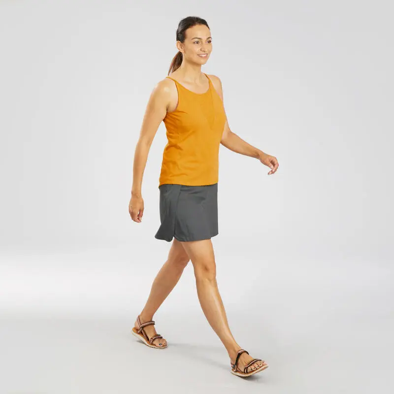 Camiseta De Montaña Y Trekking Sin Mangas Mujer Quechua NH500 - Imagen 3