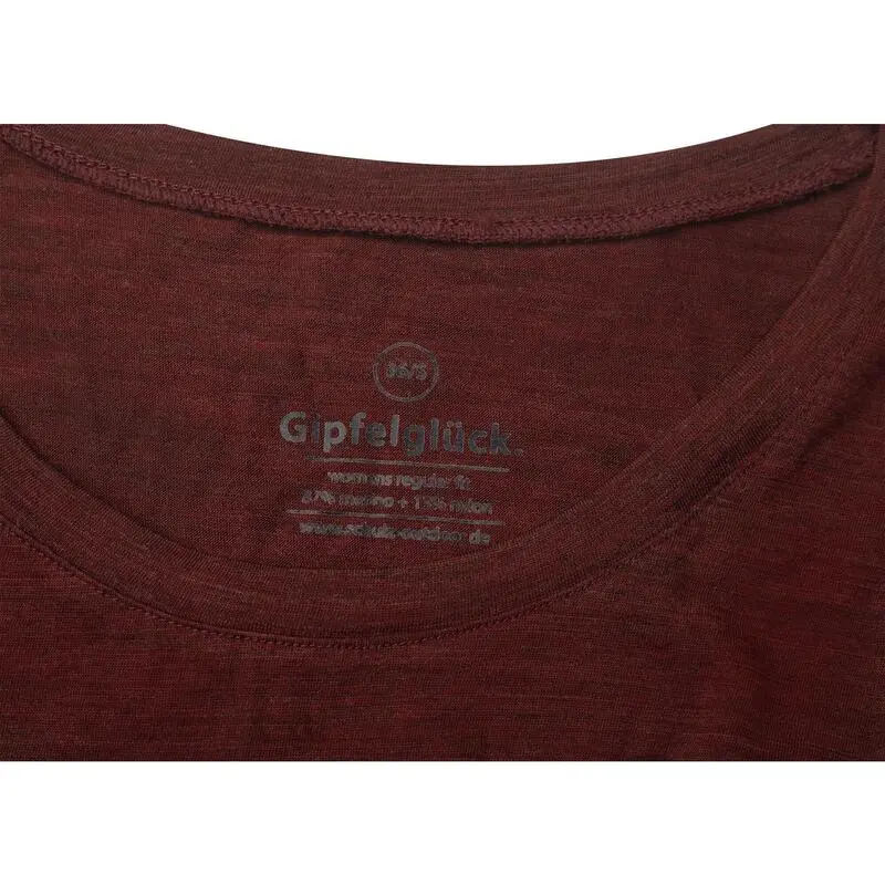 GIPFELGLÜCK Camiseta De Mujer Anna Senderismo/exterior/tremetismo, Con Lana Merina - Imagen 4