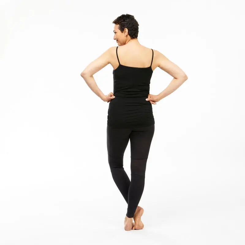 Camiseta Montaña Y Trekking Lana Merino Tirantes Mujer Forclaz MT500 - Imagen 3