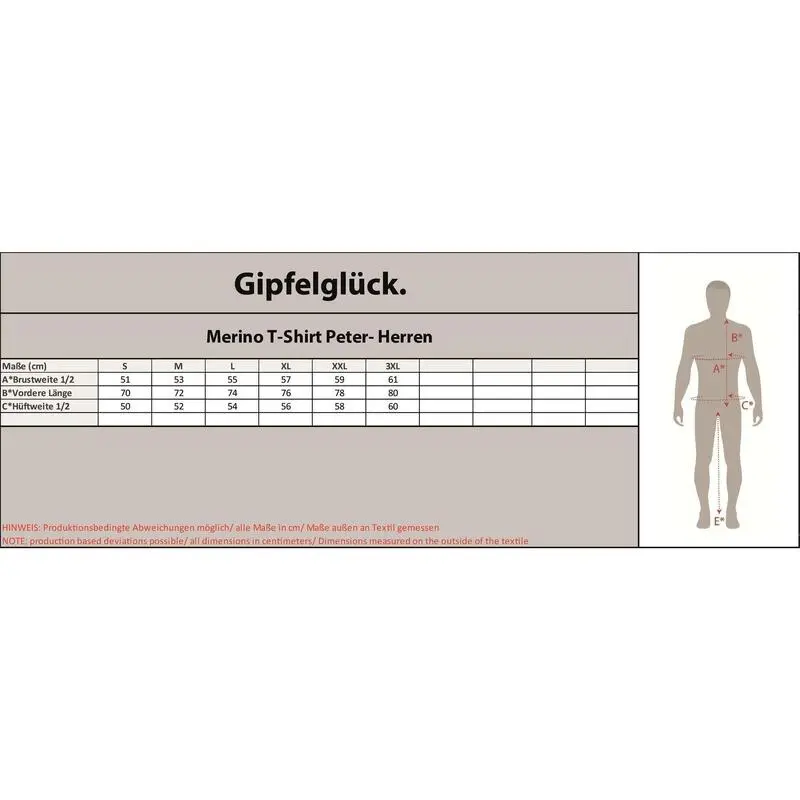 GIPFELGLÜCK Camiseta Peter Senderismo/exterior/tremetismo Para Hombre, Con Lana Merina - Imagen 5