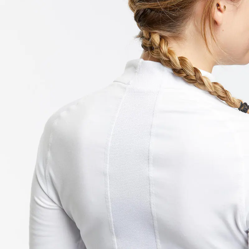 Camiseta Térmica Interior De Esquí Y Nieve Mujer Wedze Ski 500 Blanco - Imagen 4