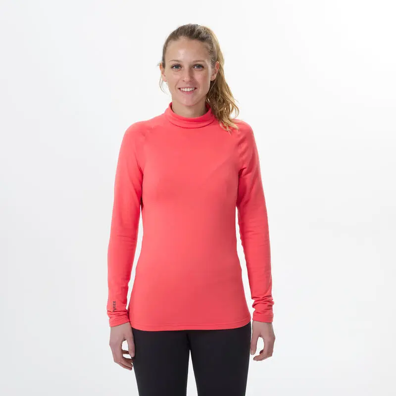 Camiseta Térmica Interior De Esquí Y Nieve Mujer Wedze Ski 500 Blanco - Imagen 6
