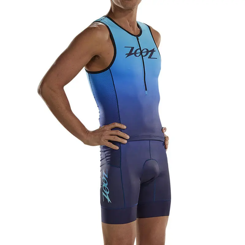 Camiseta Triatlon Sin Mangas Hombre ZOOT SUNSET Azul - Imagen 2