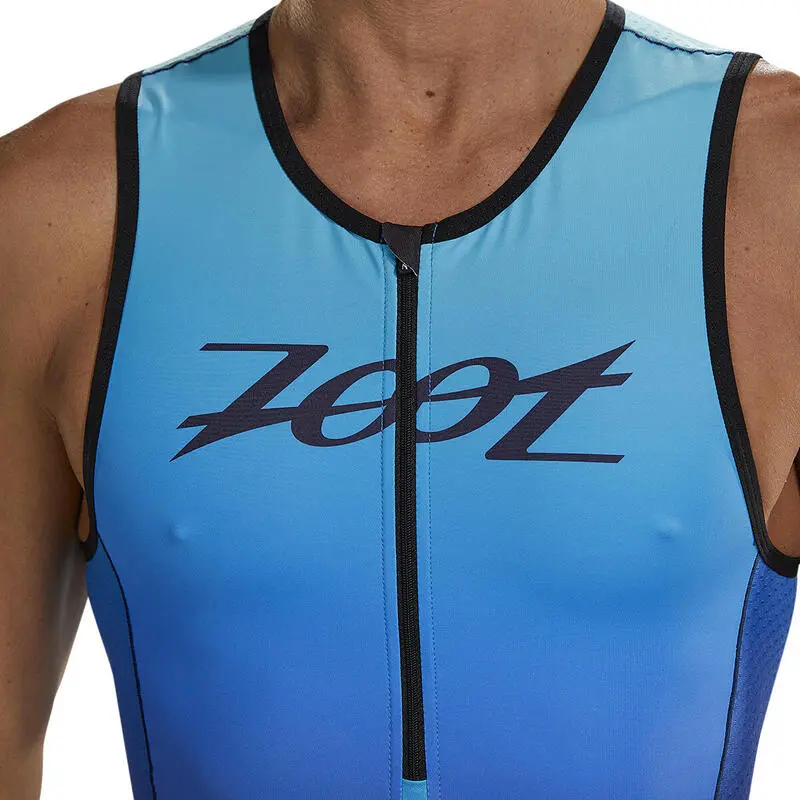 Camiseta Triatlon Sin Mangas Hombre ZOOT SUNSET Azul - Imagen 4