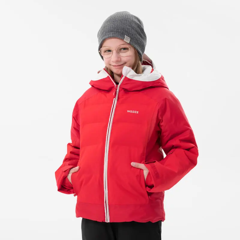 Chaqueta Acolchada De Esquí Para Niños Wedze 580 Warm Gris/coral - Imagen 6