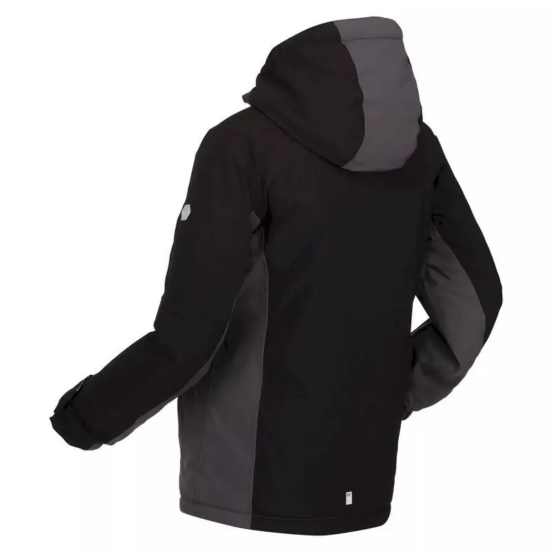 Regatta Chaqueta Acolchada Highton III Para Niños/Niñas Negro, Gris Oscuro - Imagen 4