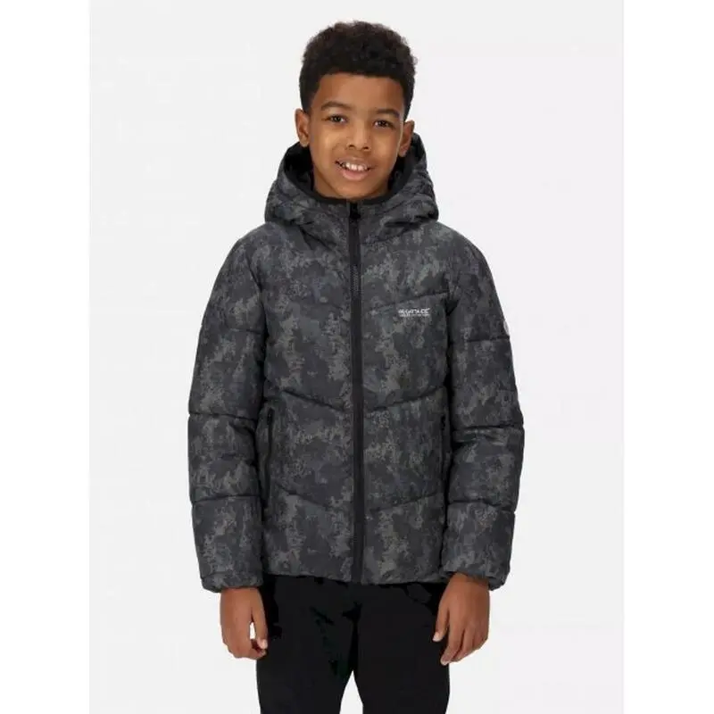 Regatta Chaqueta Acolchada Lofthouse VI Impreso De Aislado Para Niños/Niñas Gris Oscuro - Imagen 4