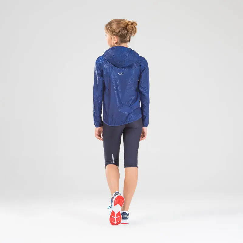 KIPRUN Chaqueta Cortavientos Atletismo Kalenji AT 100 Niños Azul - Imagen 4