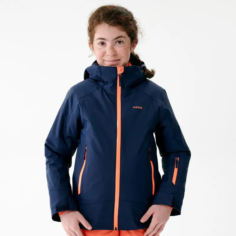 WEDZE CHAQUETA DE ESQUÍ NIÑOS CÁLIDA E IMPERMEABLE - 500 BLANCO Y AZUL - Imagen 6