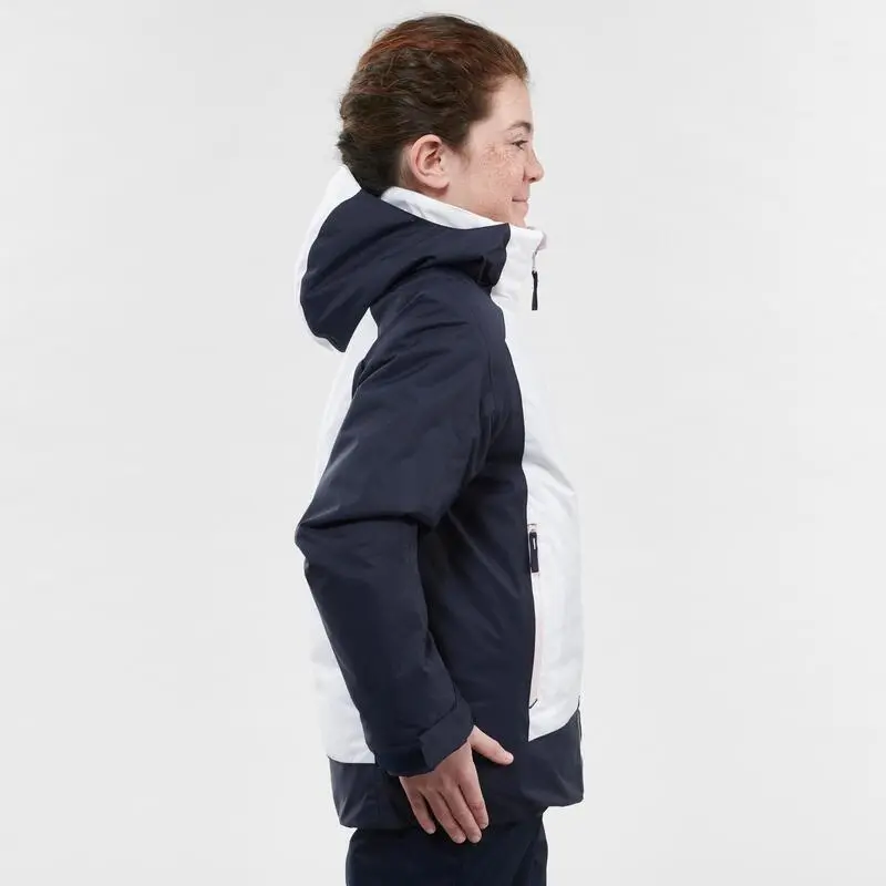 WEDZE CHAQUETA DE ESQUÍ NIÑOS CÁLIDA E IMPERMEABLE - 500 BLANCO Y AZUL - Imagen 2
