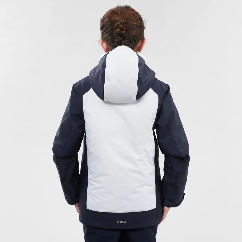 WEDZE CHAQUETA DE ESQUÍ NIÑOS CÁLIDA E IMPERMEABLE - 500 BLANCO Y AZUL - Imagen 3