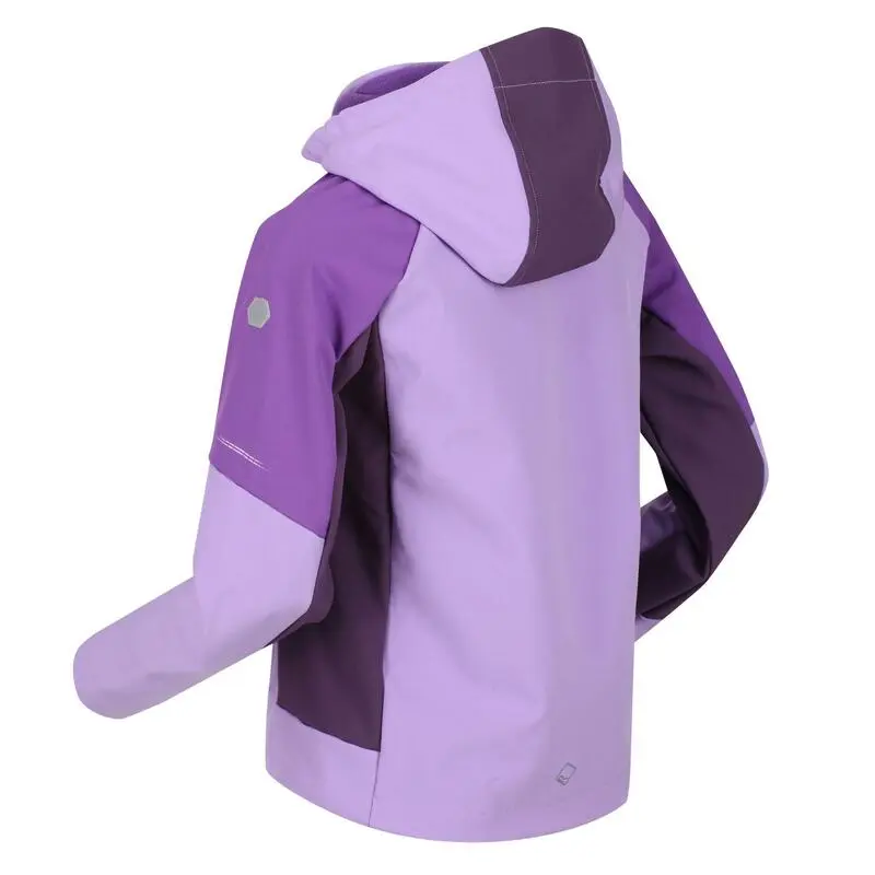Regatta Chaqueta Eastcott De Softshell Para Niños/Niñas Púrpura Zafiro - Imagen 3