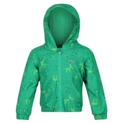 Regatta Chaqueta Impermeable Akiva Dinosaurio Para Niños/Niñas Verde Gominola