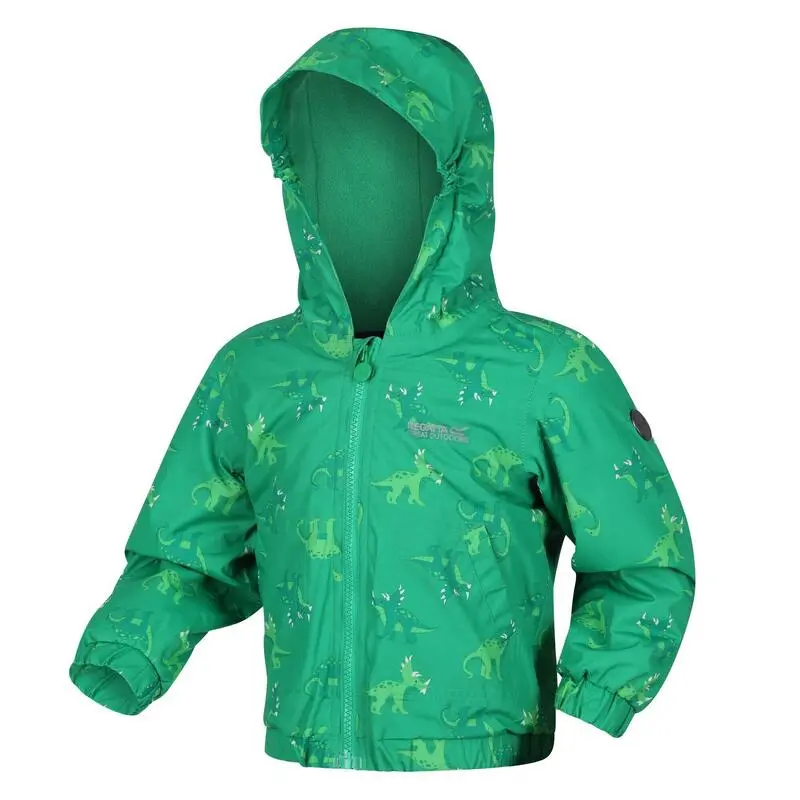 Regatta Chaqueta Impermeable Akiva Dinosaurio Para Niños/Niñas Verde Gominola - Imagen 4