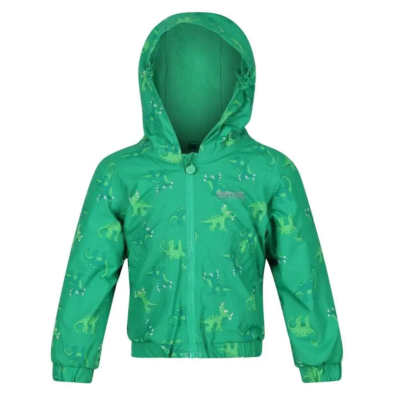 Regatta Chaqueta Impermeable Akiva Dinosaurio Para Niños/Niñas Verde Gominola