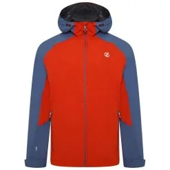 Dare 2b Chaqueta Impermeable Attain II Para Hombre Salmón Quemado, Azul Estelar