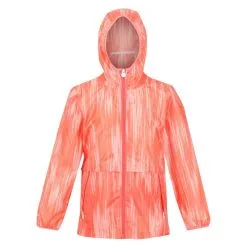 Regatta Chaqueta Impermeable Bagley Degradado Para Niños/Niñas Melocotón Neón