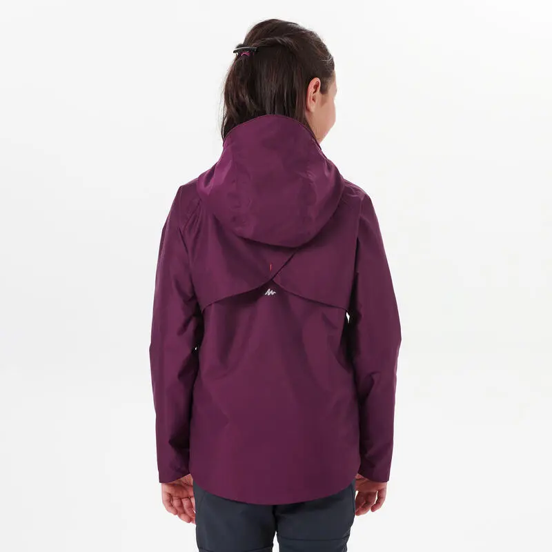Chaqueta Impermeable De Montaña Trekking Niños 7-15 Años Quechua MH500 Violeta - Imagen 2