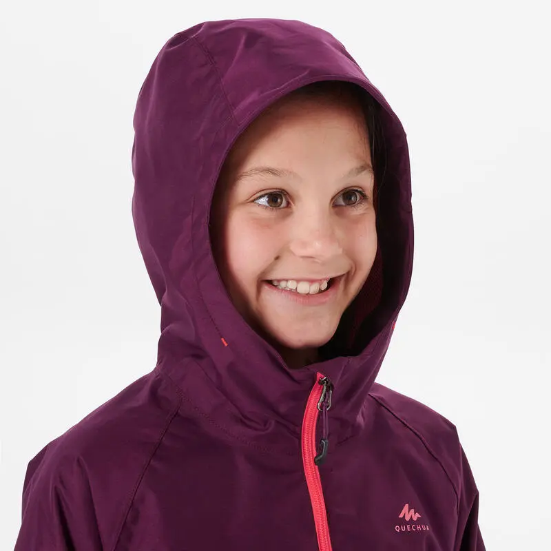Chaqueta Impermeable De Montaña Trekking Niños 7-15 Años Quechua MH500 Violeta - Imagen 4