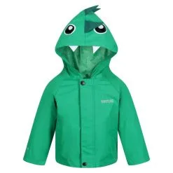 Regatta Chaqueta Impermeable Dinosaurio Para Niños/Niñas Verde Gominola