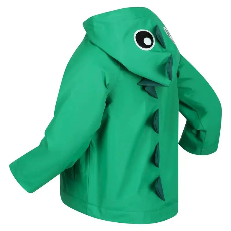 Regatta Chaqueta Impermeable Dinosaurio Para Niños/Niñas Verde Gominola - Imagen 4