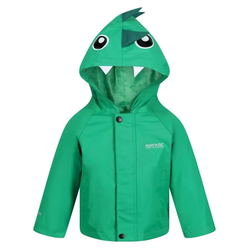 Regatta Chaqueta Impermeable Dinosaurio Para Niños/Niñas Verde Gominola
