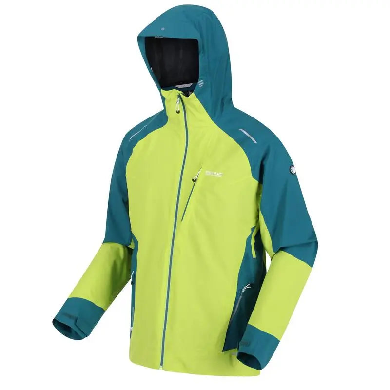 Regatta Chaqueta Impermeable Highton Pro Para Hombre Kiwi Llamativo, Verde Pacífico - Imagen 4