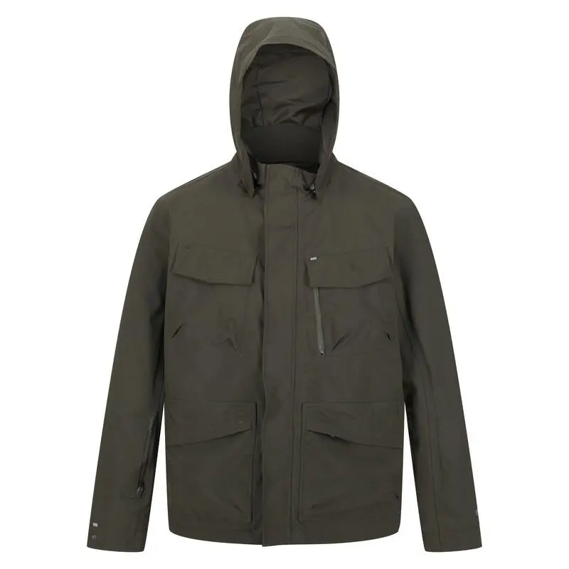 Regatta Chaqueta Impermeable Makai Para Hombre Negro - Imagen 6
