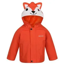 Regatta Chaqueta Impermeable Zorro Para Niños/Niñas Naranja Magma