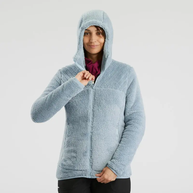 Chaqueta Polar Montaña Y Nieve Mujer Quechua SH100 U-Warm Gris