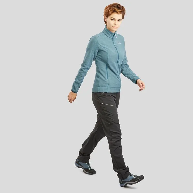 Chaqueta Polar Montaña Y Trekking Mujer Quechua MH120azul - Imagen 3