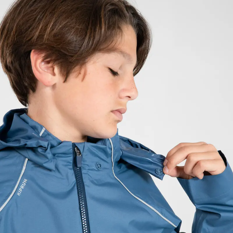 CHAQUETA RUNNING IMPERMEABLE NIÑOS - KIPRUN RAIN DENIM - Imagen 4