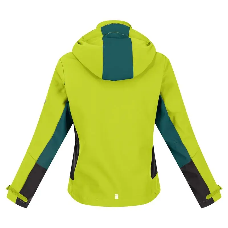 Regatta Chaqueta Softshell Acidity V Para Niños/Niñas Kiwi Llamativo, Verde Pacífico - Imagen 2