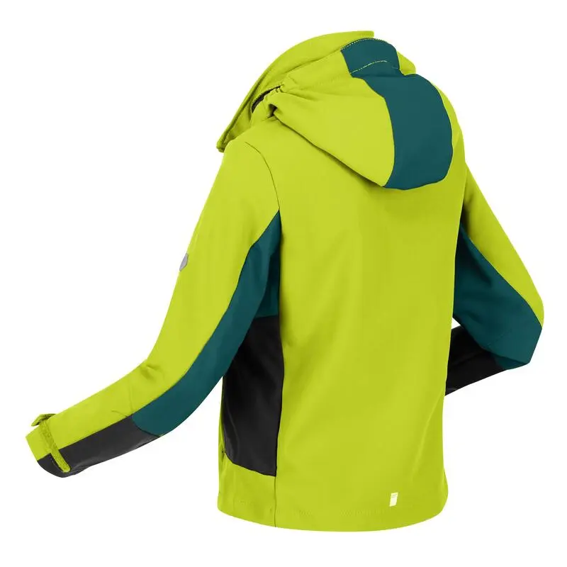 Regatta Chaqueta Softshell Acidity V Para Niños/Niñas Kiwi Llamativo, Verde Pacífico - Imagen 3