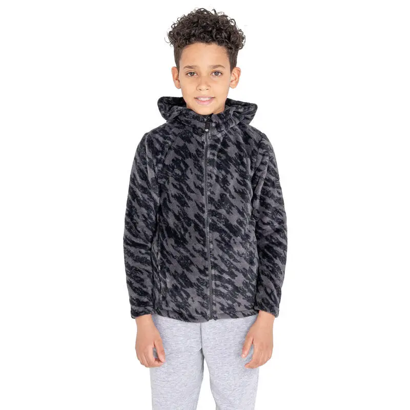 Dare 2b Forro Polar Gambol Impresión De Fragmentos Para Niños/Niñas Negro