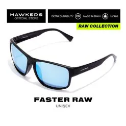 HAWKERS Gafas De Sol Para Hombre Y Mujer BLACK DARK POLARIZED - FASTER RAW