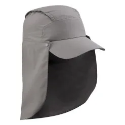 Forclaz GORRA ANTI-UV CON PROTECCIÓN NUCA MT900 GRIS