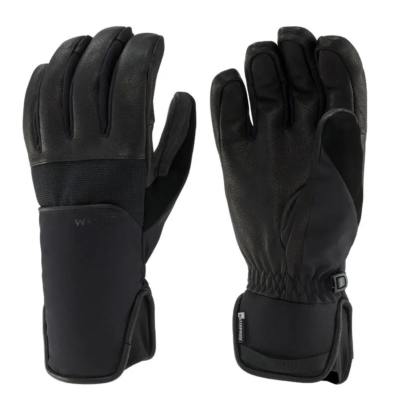 WEDZE GUANTES DE ESQUÍ ADULTO CÁLIDOS E IMPERMEABLES - 550 NEGRO