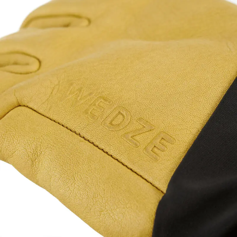 WEDZE GUANTES DE ESQUÍ FREERIDE ADULTO 550 MIEL/NEGRO - Imagen 4